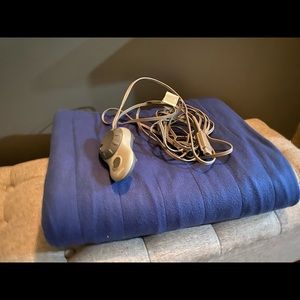 Blue heated blanket